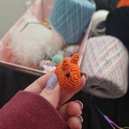 Bunny rabbit micro crochet keyring