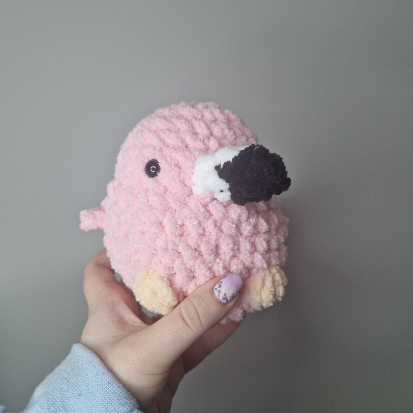 Flamingo small crochet plushie