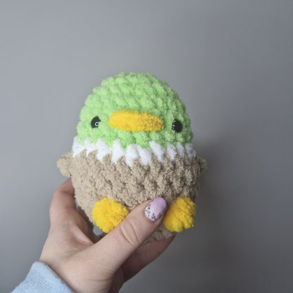 Mallard duck small crochet plushie