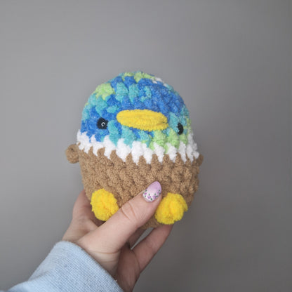 Mallard duck small crochet plushie