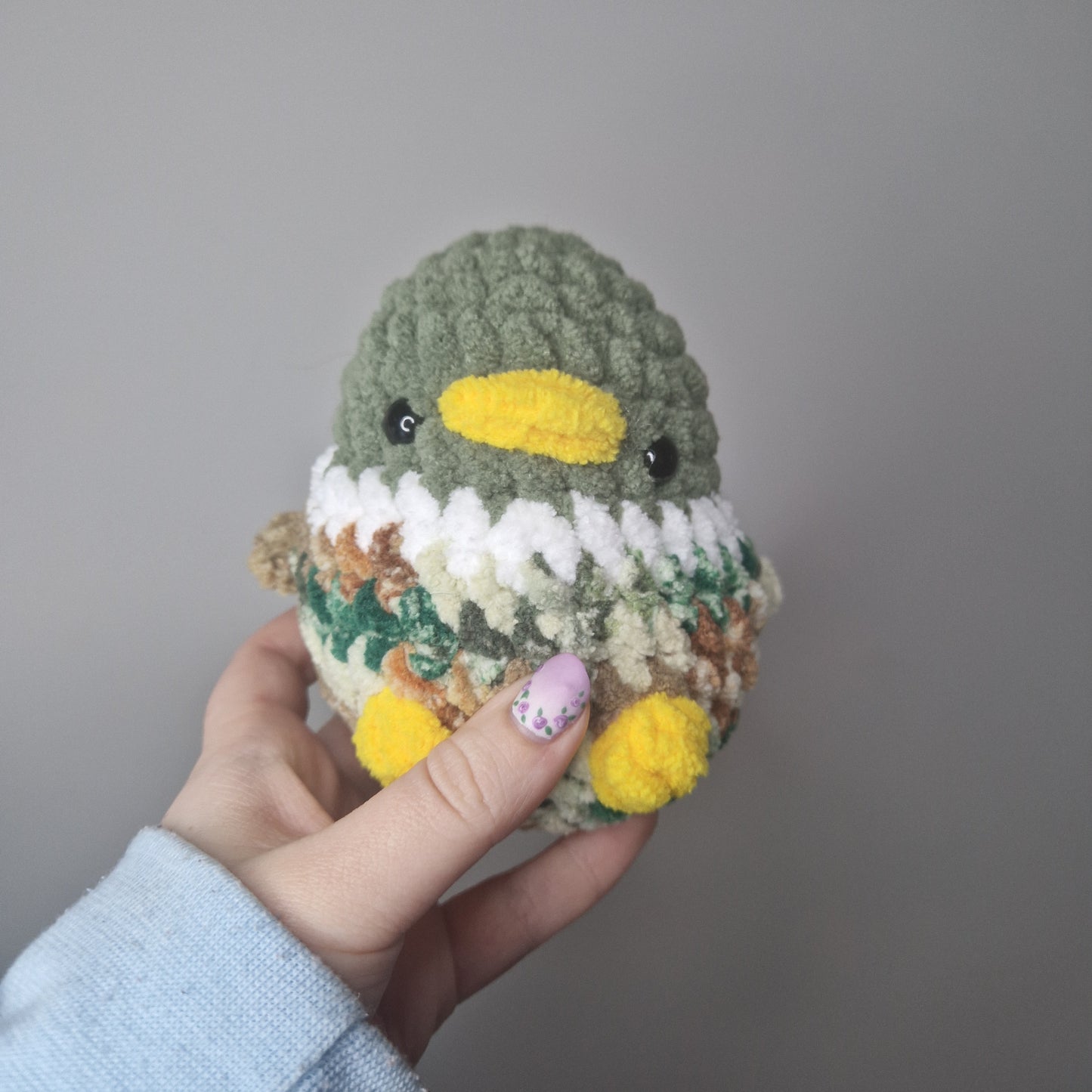 Mallard duck small crochet plushie