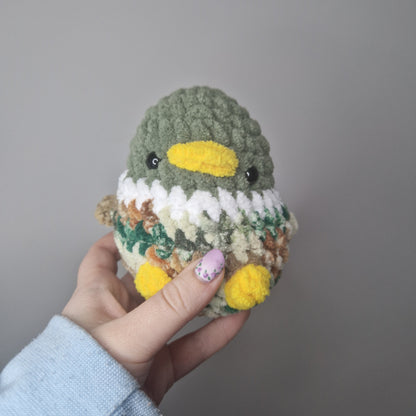 Mallard duck small crochet plushie