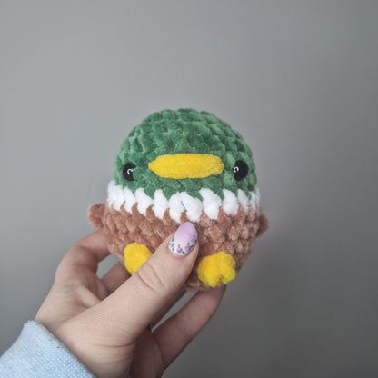 Mallard duck small crochet plushie