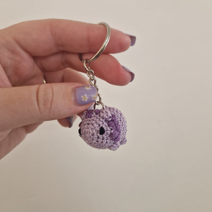 Lion micro crochet keyring