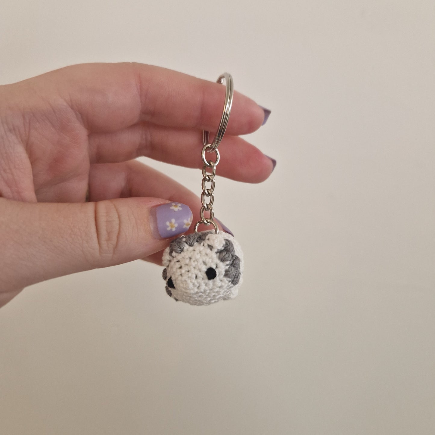 Lion micro crochet keyring