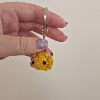 Lion micro crochet keyring