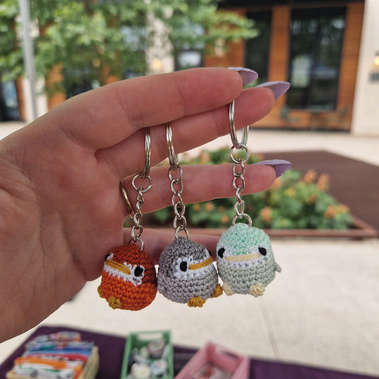 Baby Penguin micro crochet keyring