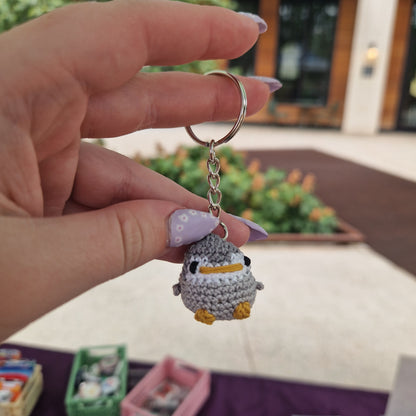 Baby Penguin micro crochet keyring