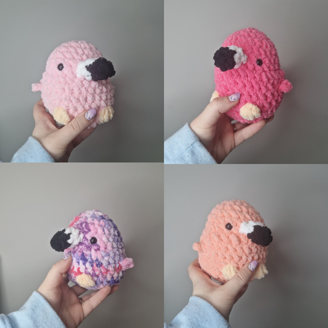 Flamingo small crochet plushie