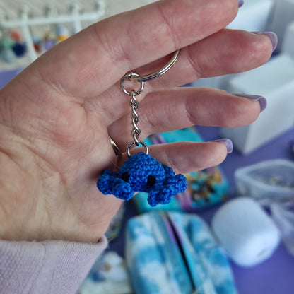 Octopus micro crochet keyring