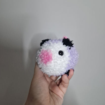 Lilac opossum fluffy small crochet plushie