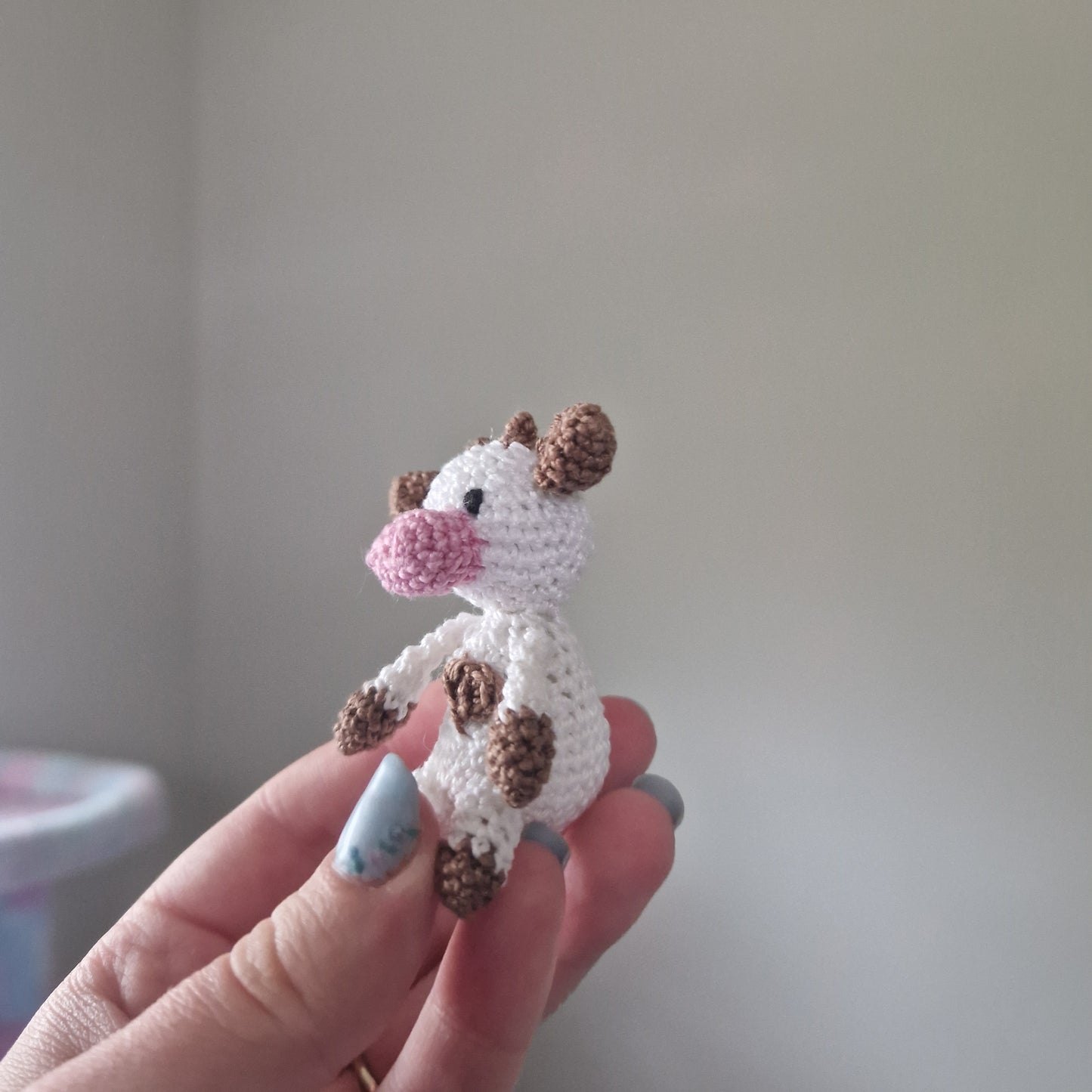 Microcrochet cow crochet plushie