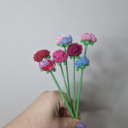 Small rose microcrochet stem