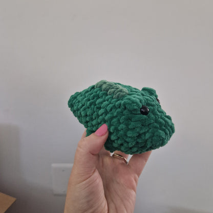 Dark green alligator / crocodile crochet plushie