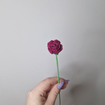 Small rose microcrochet stem