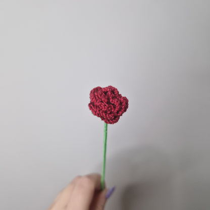 Small rose microcrochet stem
