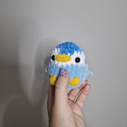 Blue penguin small crochet plushie