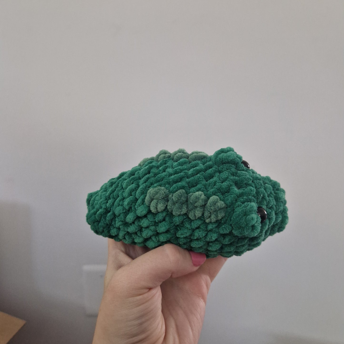 Dark green alligator / crocodile crochet plushie