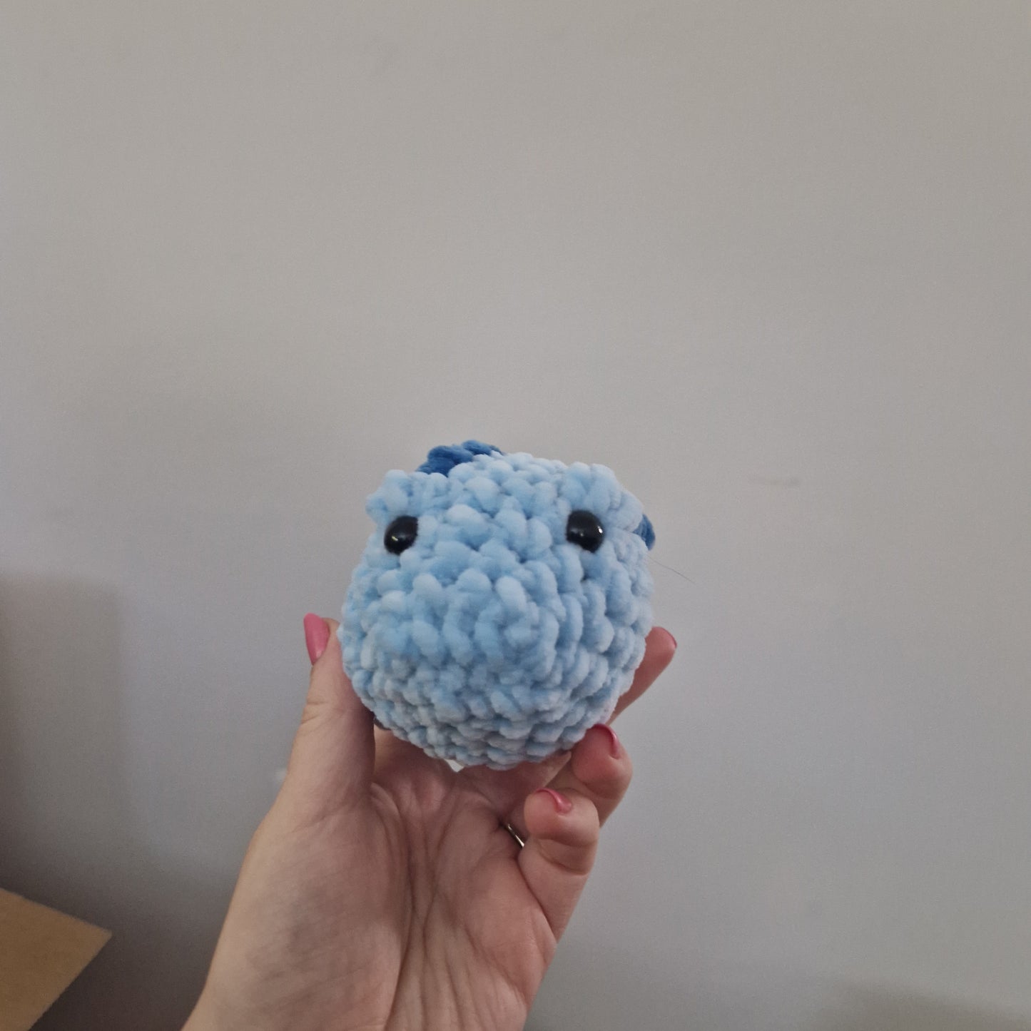 Blue alligator / crocodile crochet plushie