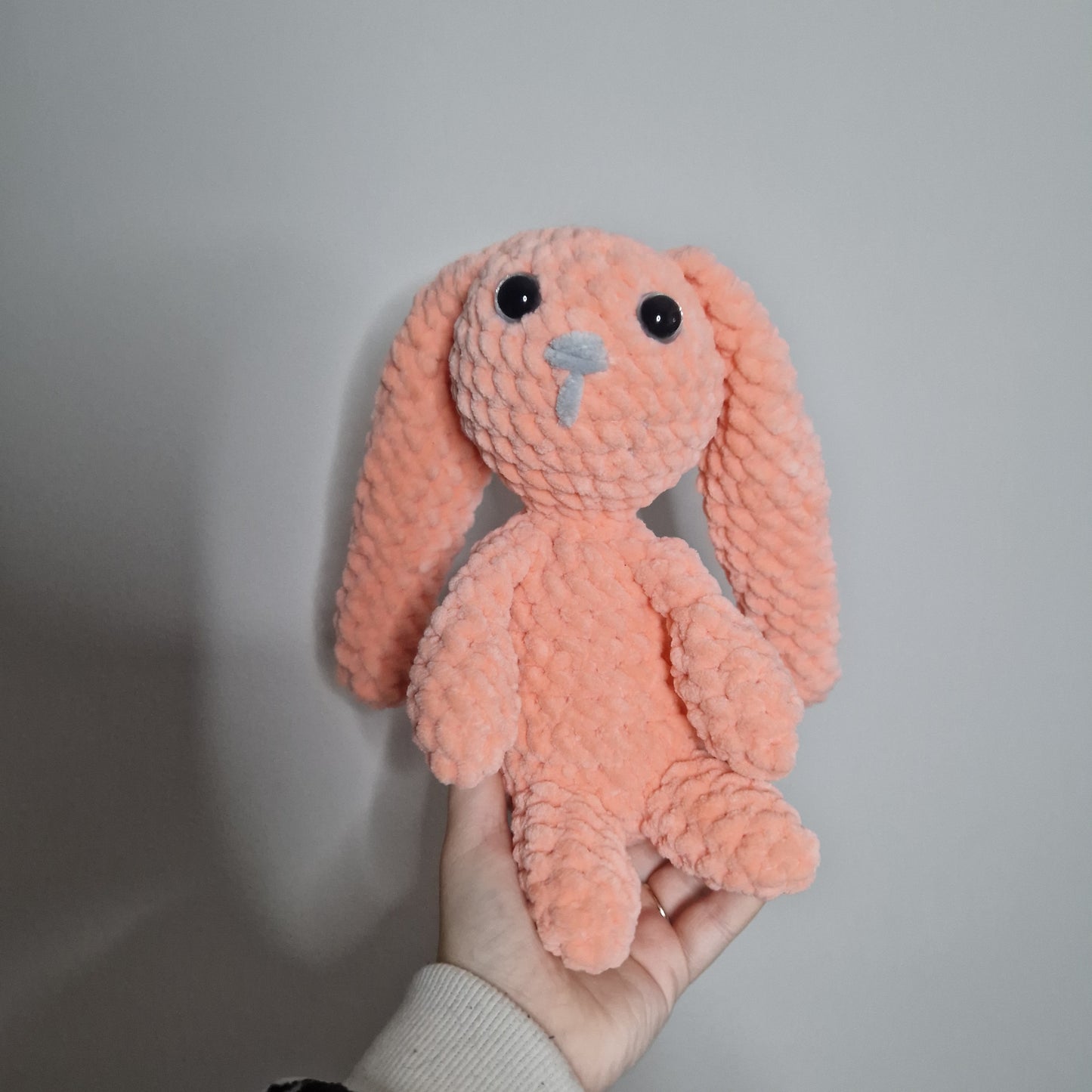 Pink bunny rabbit crochet plushie
