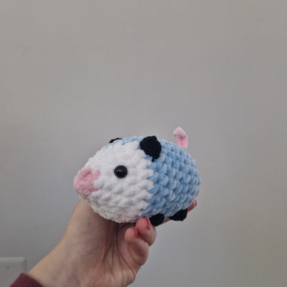 Blue opossum crochet plushie