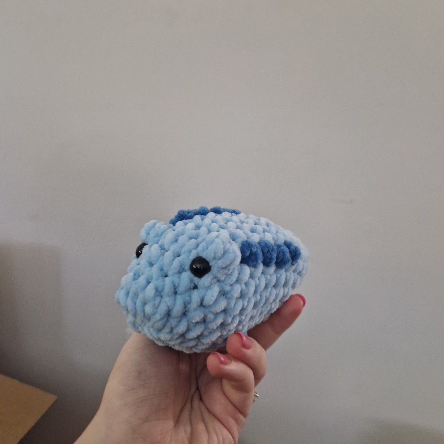 Blue alligator / crocodile crochet plushie