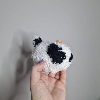 Calico cat fluffy small crochet plushie