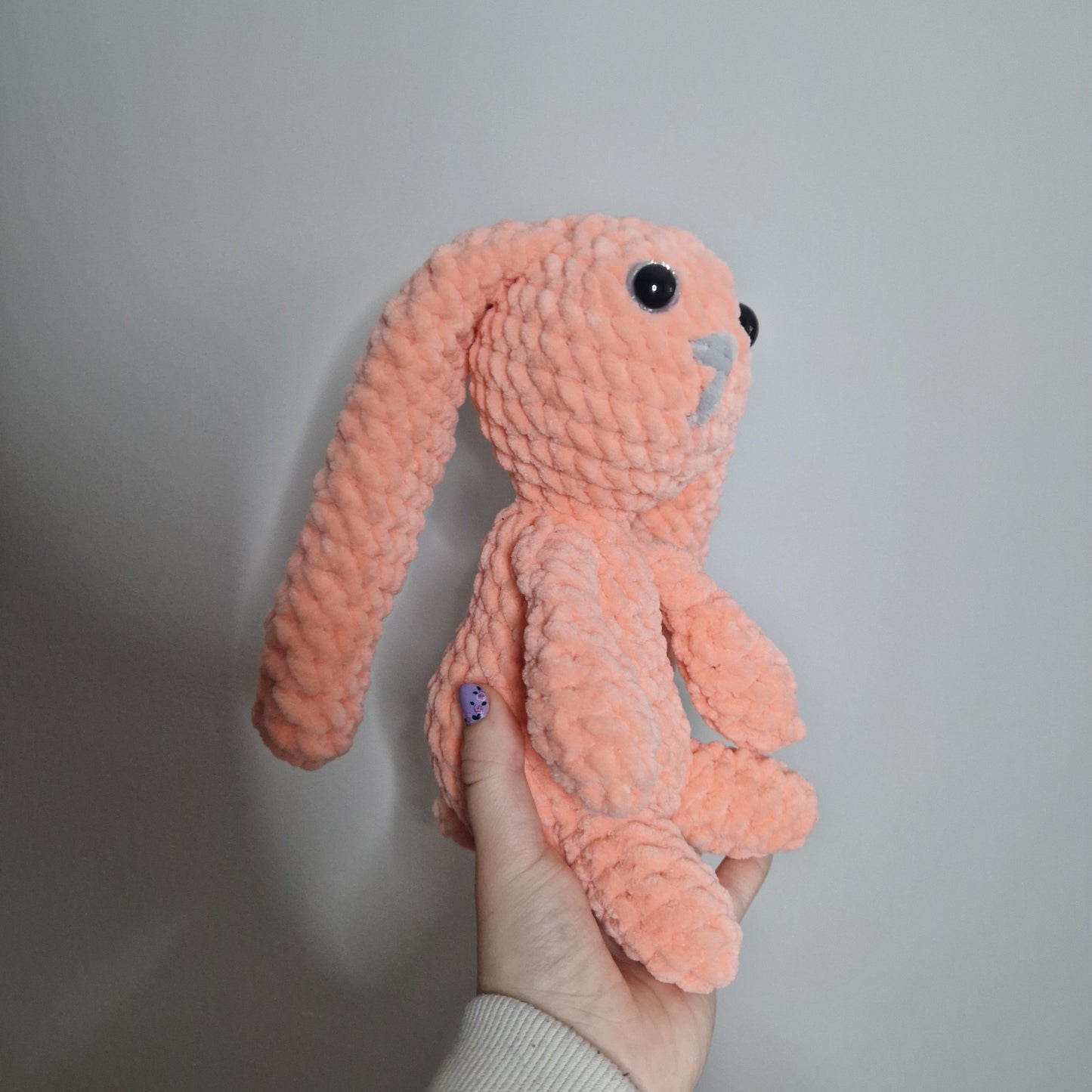 Pink bunny rabbit crochet plushie