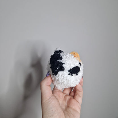 Calico cat fluffy small crochet plushie