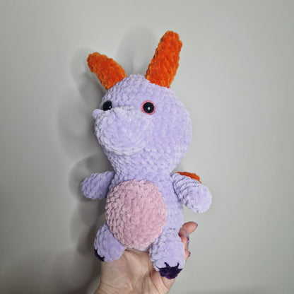 Lilac imagination dragon crochet plushie