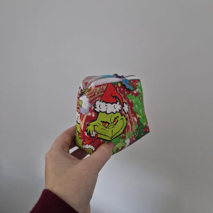 Mean One mini triangle shaped pouch cosmetic bag with zipper pull