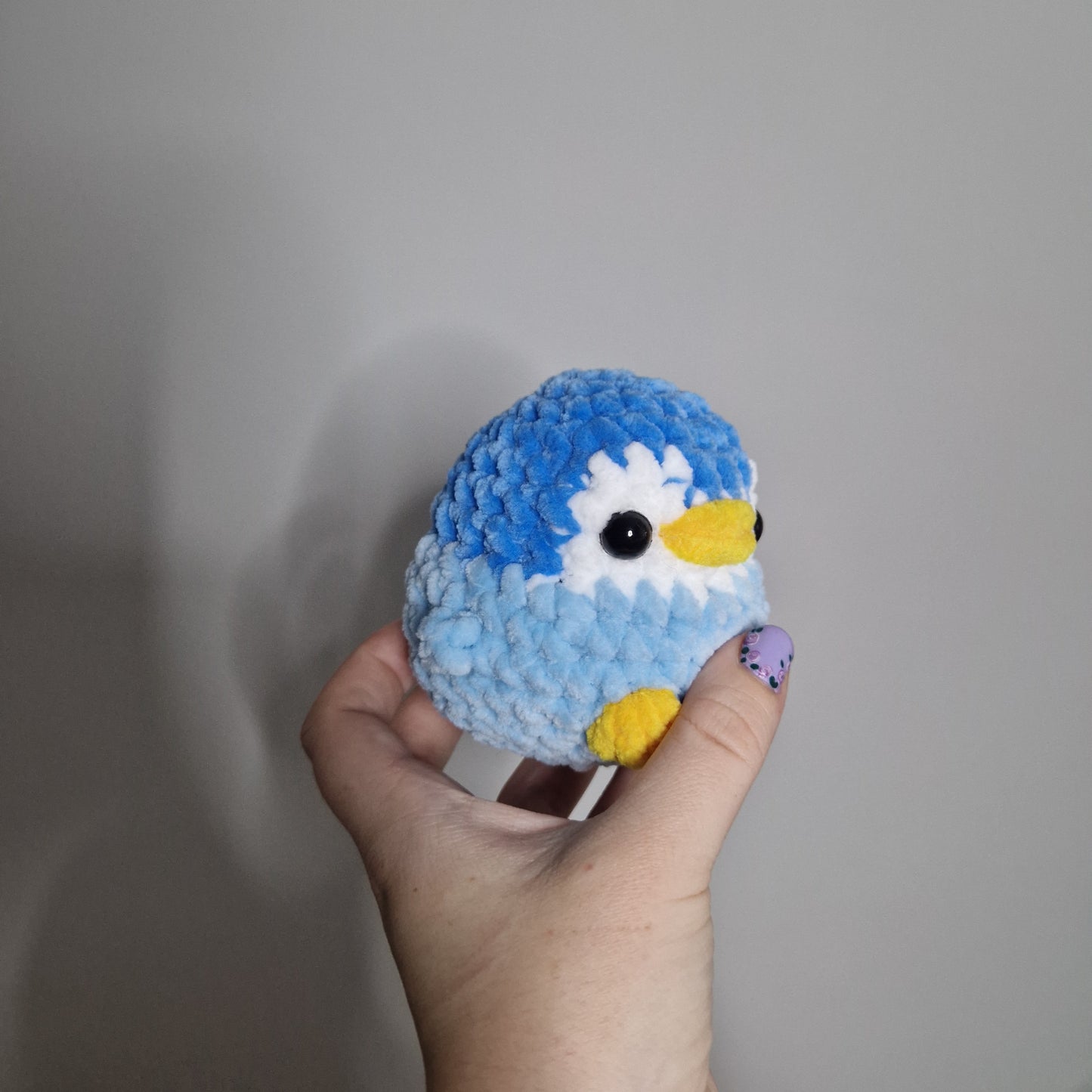 Blue penguin small crochet plushie