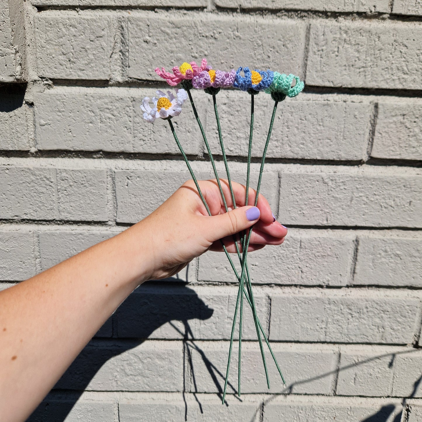 Daisy microcrochet stem - ready to ship