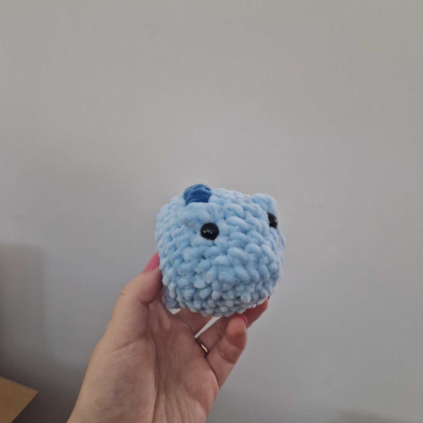 Blue alligator / crocodile crochet plushie