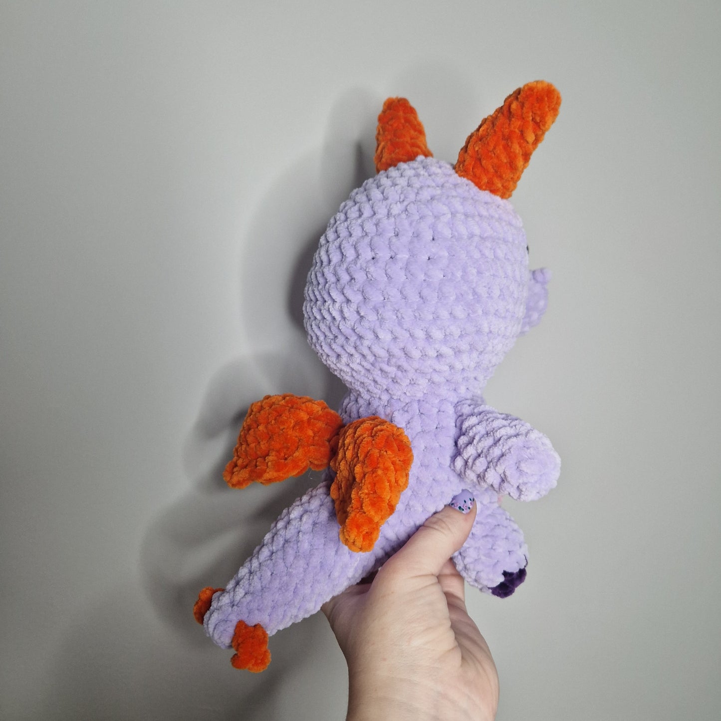 Lilac imagination dragon crochet plushie