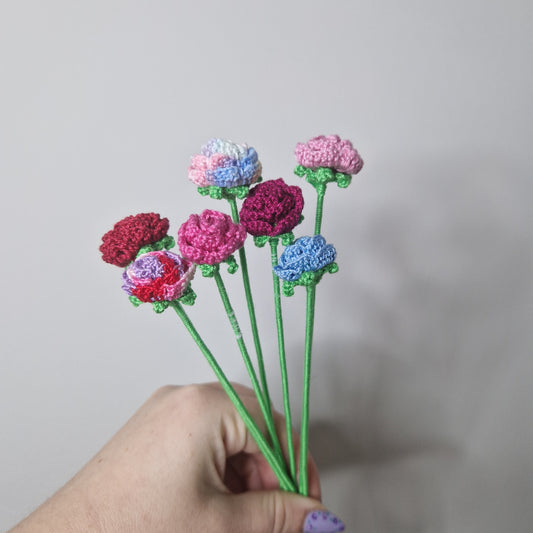 Small rose microcrochet stem