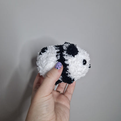 White panda fluffy small crochet plushie