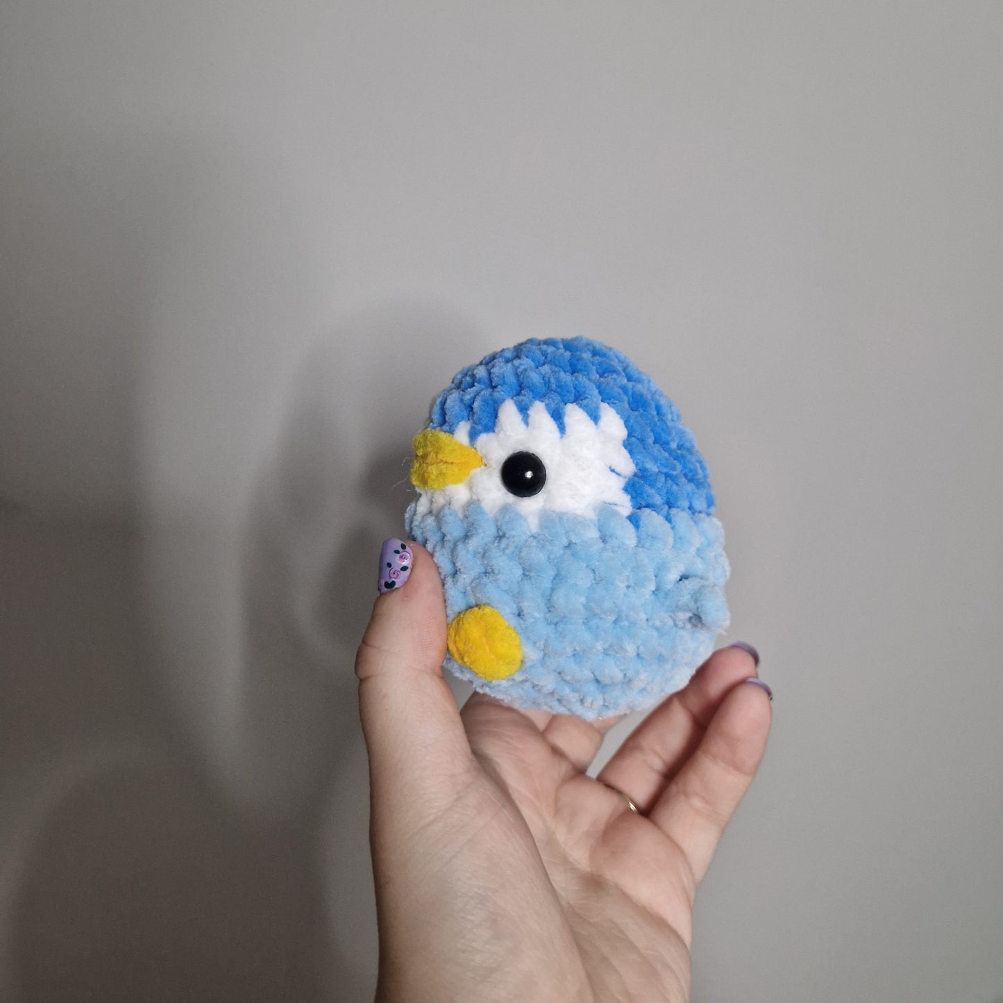 Blue penguin small crochet plushie