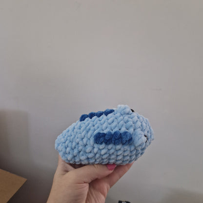 Blue alligator / crocodile crochet plushie