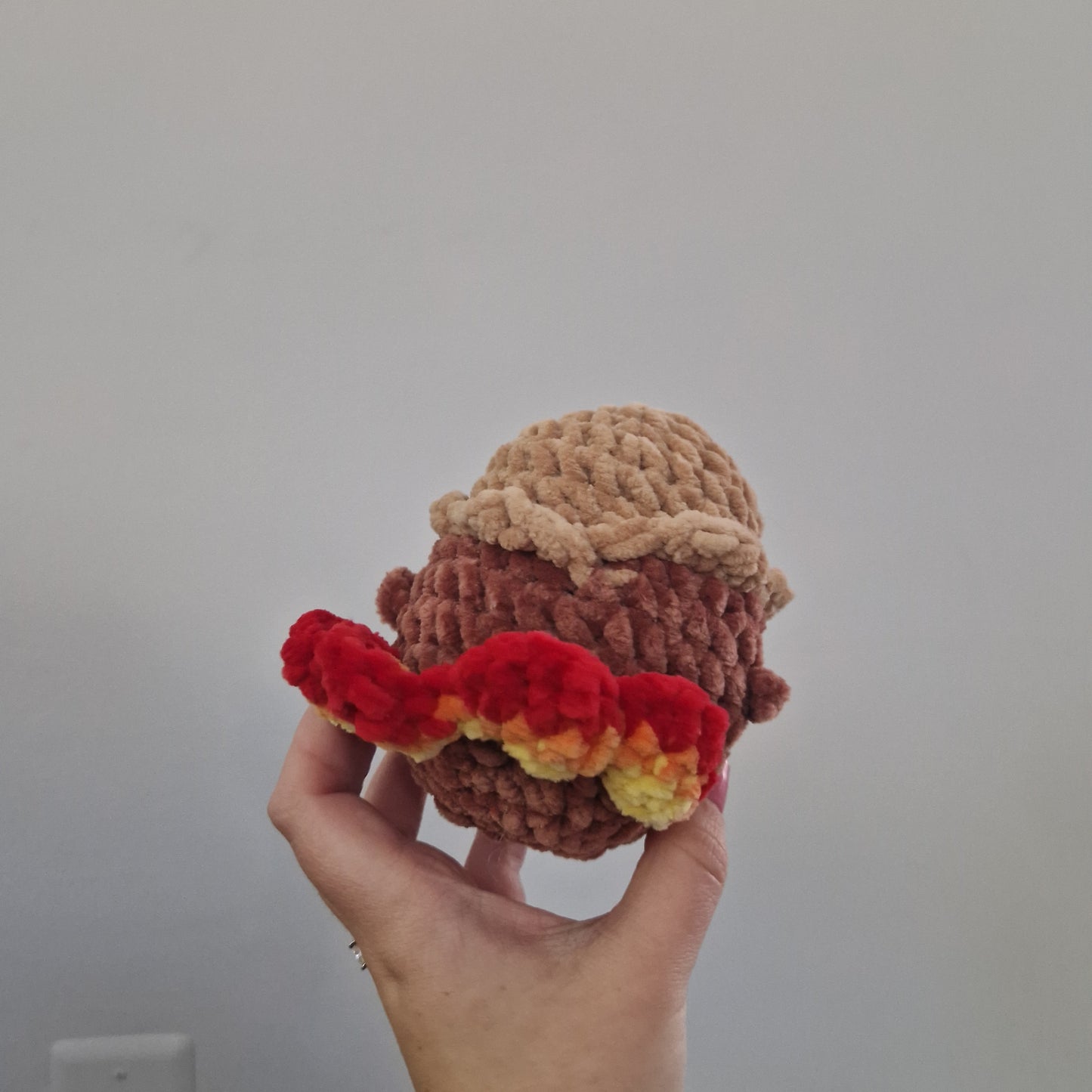 Brown turkey crochet plushie