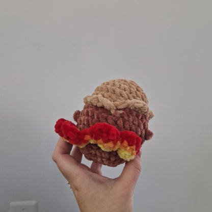 Brown turkey crochet plushie