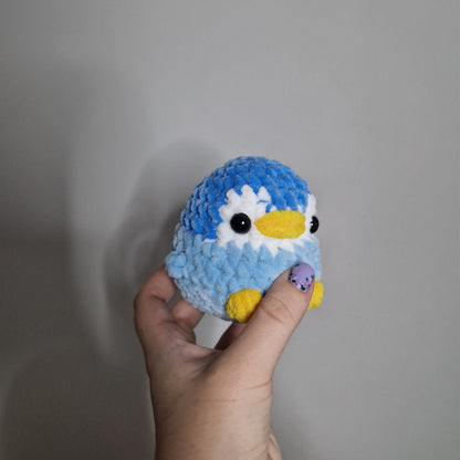 Blue penguin small crochet plushie