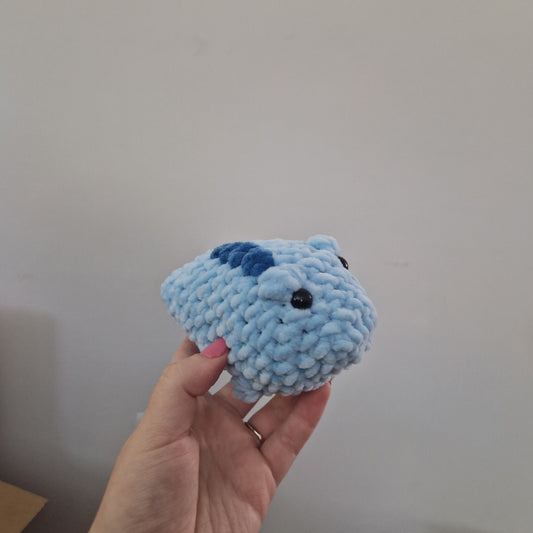 Blue alligator / crocodile crochet plushie