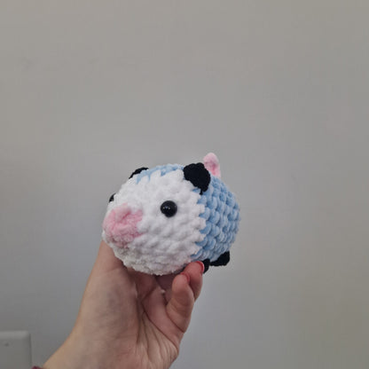 Blue opossum crochet plushie