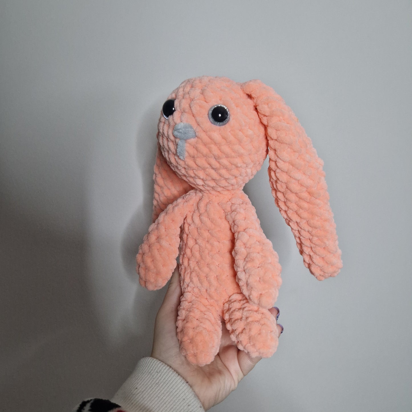 Pink bunny rabbit crochet plushie