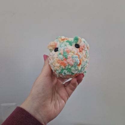 Orange and green alligator / crocodile crochet plushie