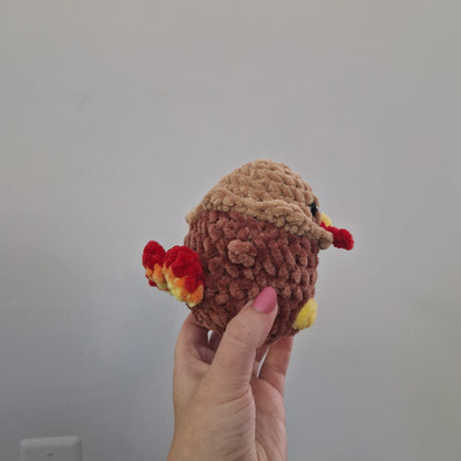 Brown turkey crochet plushie