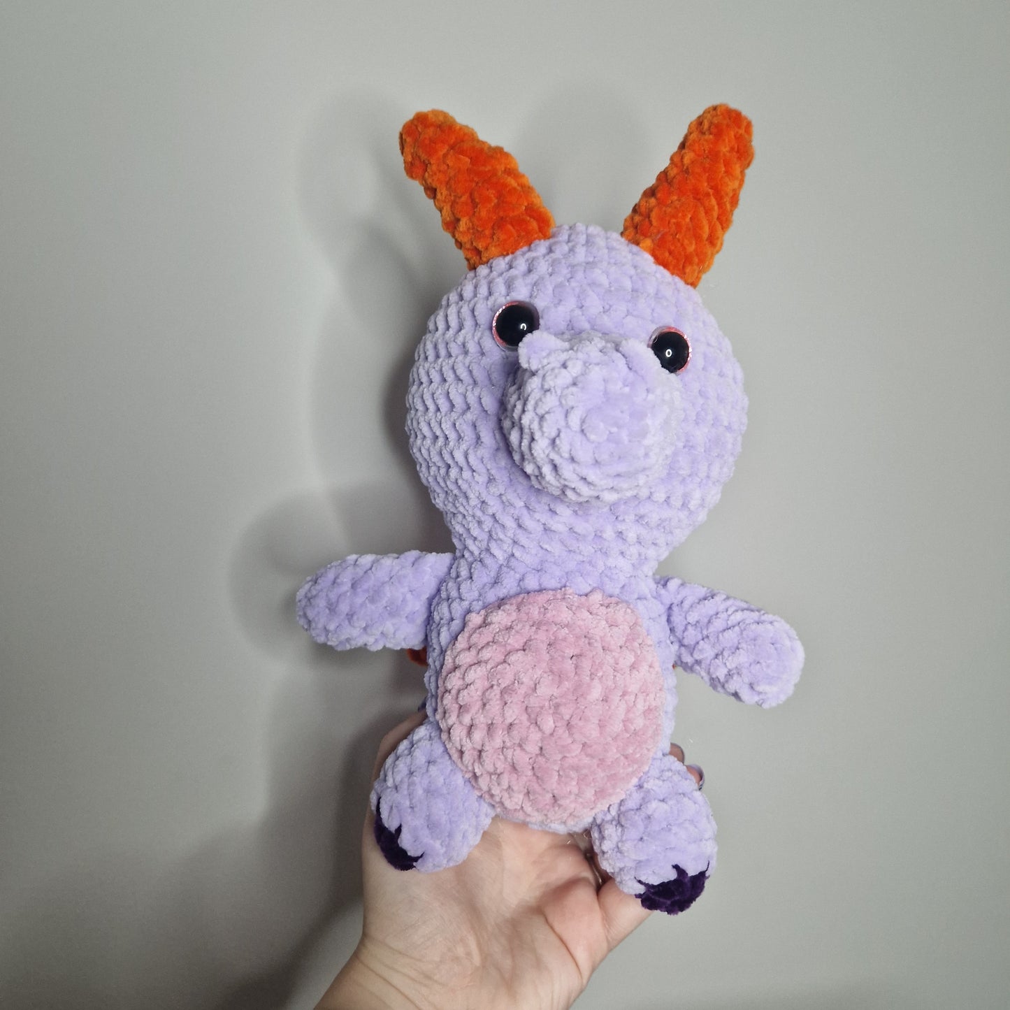Lilac imagination dragon crochet plushie