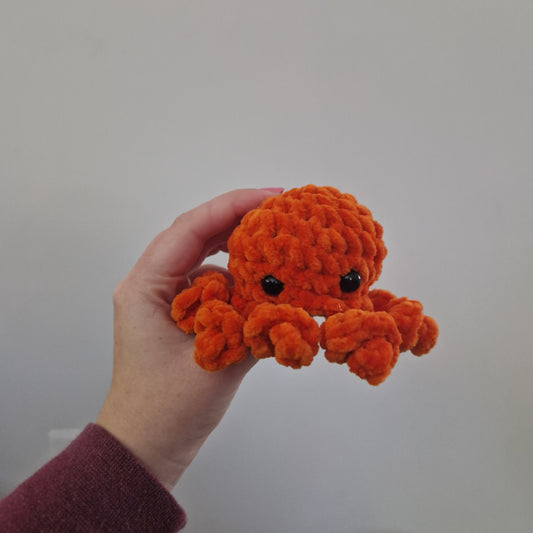 Orange octopus crochet plushie