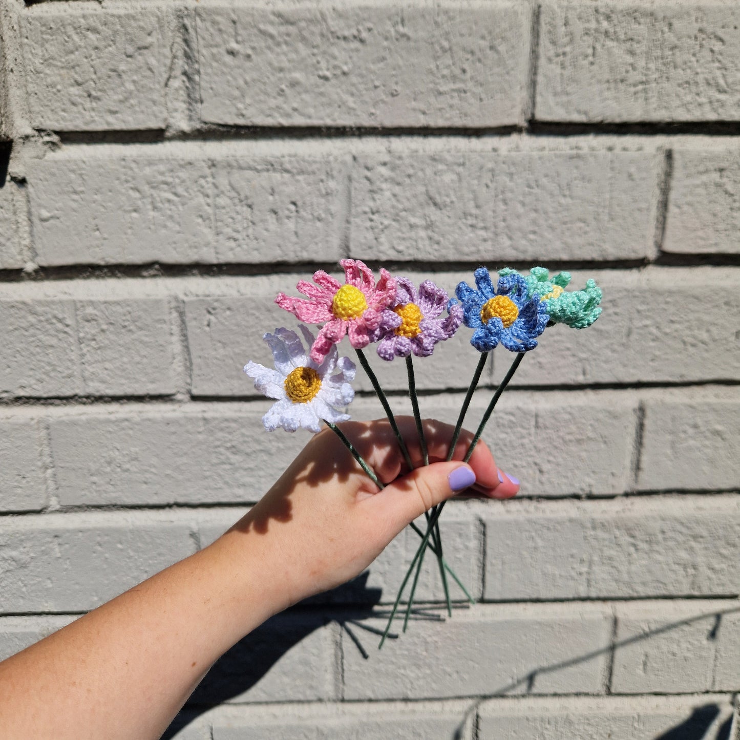 Daisy microcrochet stem - ready to ship